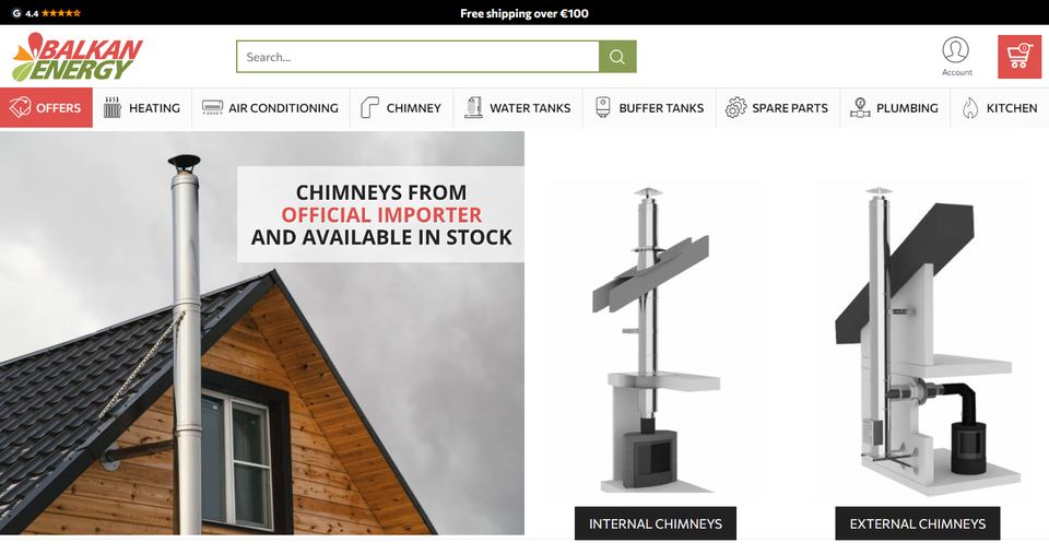 International online store balkanenergy.net homepage