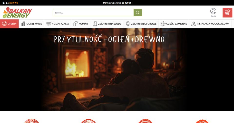 Poland online store balkanenergy.pl homepage