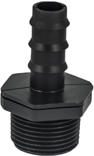 Αντάπτορας με εξωτερικό σπείρωμα 20 mm x 1/2'' με ραβδώσεις