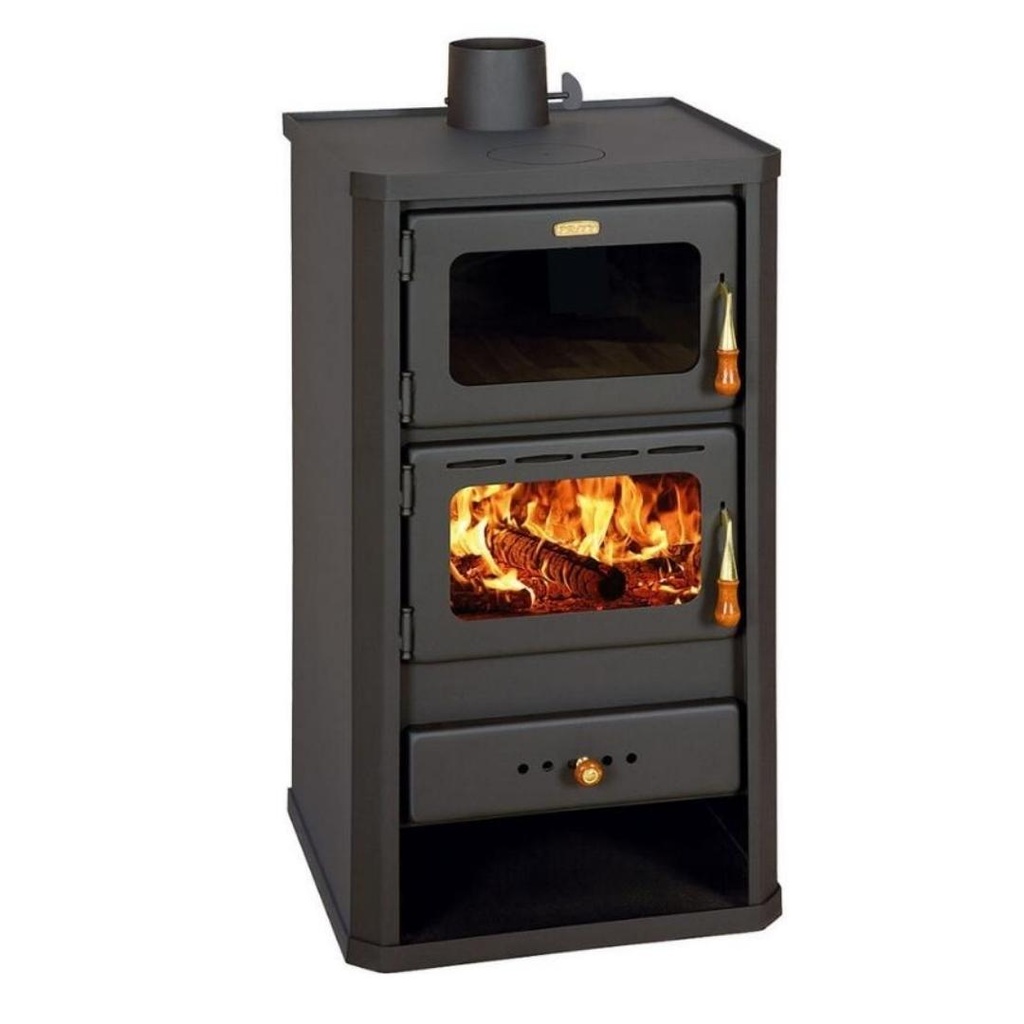 Semineu pe Lemne / Soba pe Lemne  Prity FM, Dotat Cu Cuptor Pentru Gatit, Putere 12.1kW