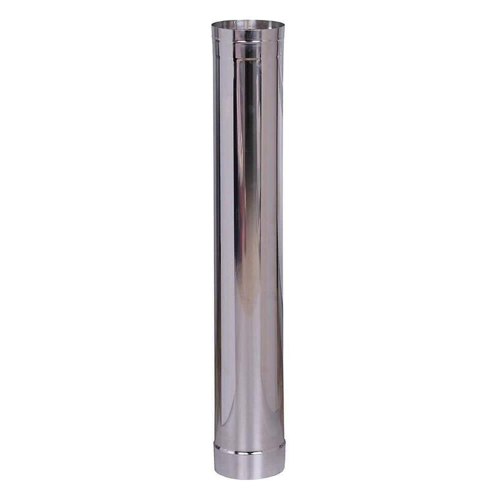Flue pipe, Stainless steel AISI 304, Straight, Length 1m, Ф100