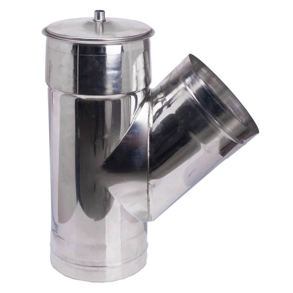 Chimney tee with cap 135°, Stainless steel AISI 304, Φ230