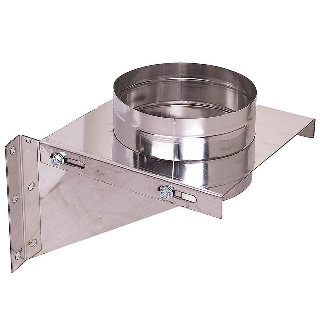 Adjustable wall support / Chimney bracket, Stainless steel AISI 304, Ф180