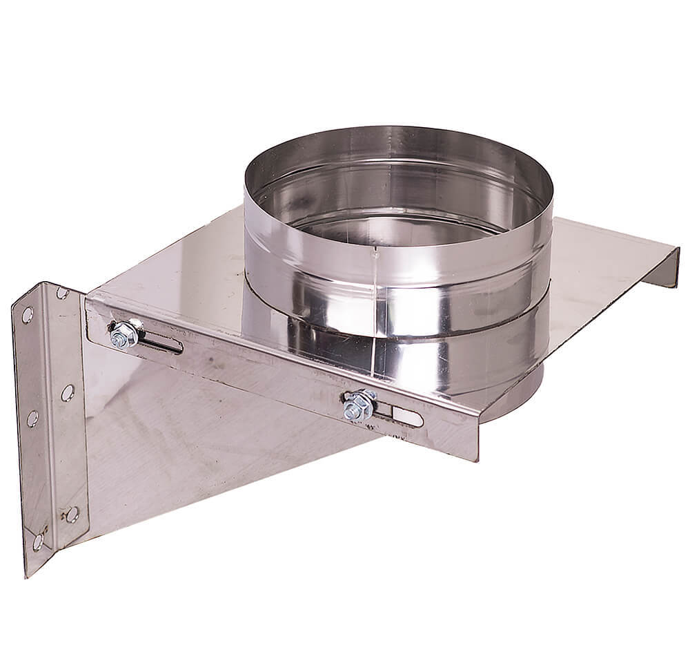 Adjustable wall support / Chimney bracket, Stainless steel AISI 304, Ф180