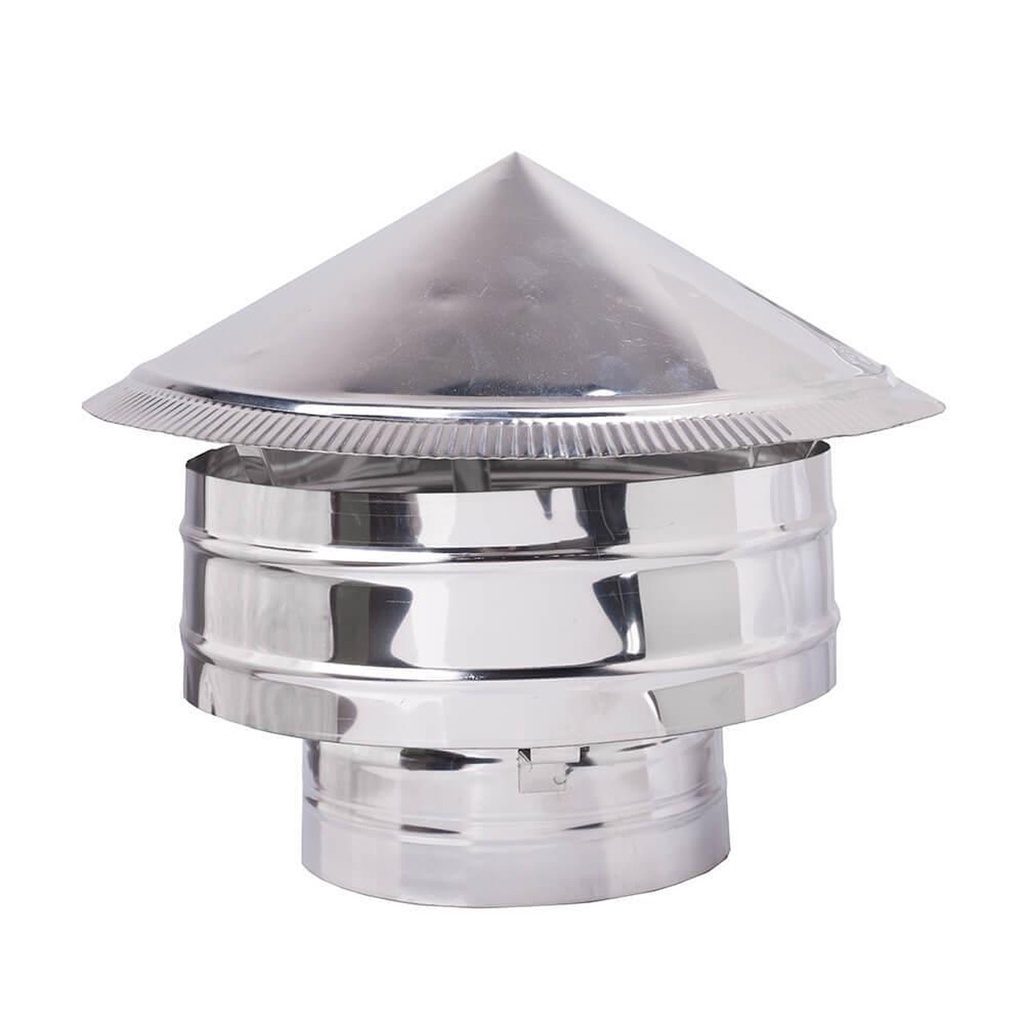 Twin wall chimney cowl, Stainless steel AISI 304, Φ150