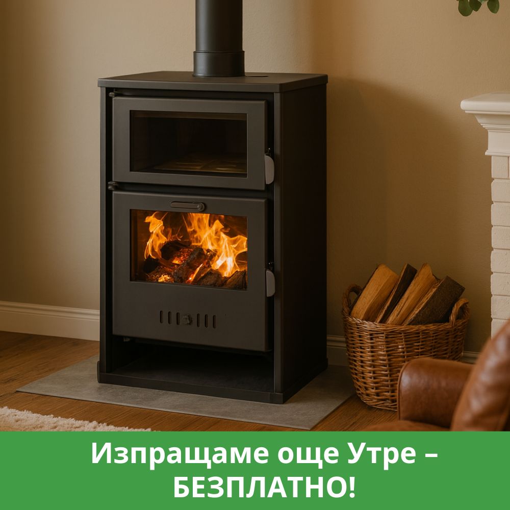 Камина на дърва с фурна и водна риза Balkan Energy Suzana, 11.6kW - 17.5kW