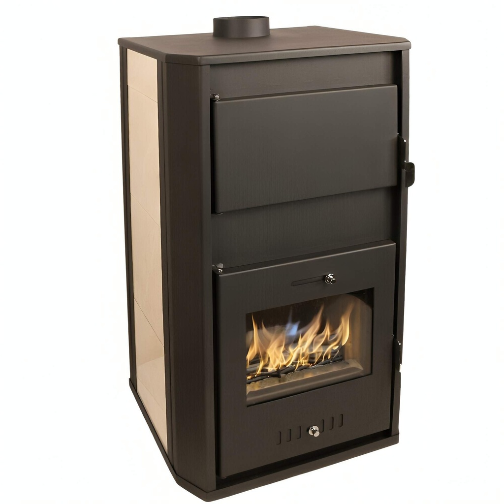 Wood burning stove with back boiler Balkan Energy Bellarosa, 29.16 - 34.10kW