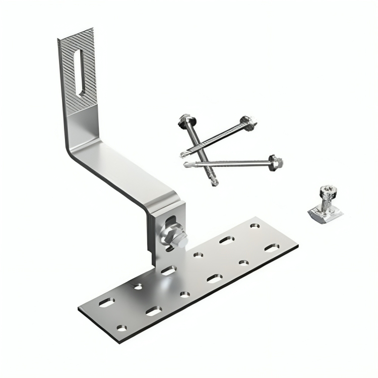 Adjustable bracket for installation on a tiled roof