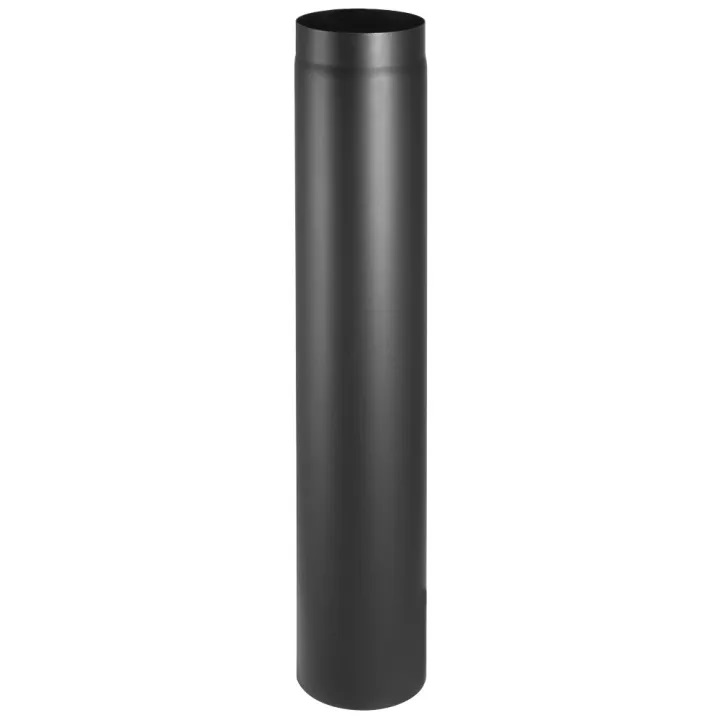 Black steel flue pipe PARKANEX , Straight, Length 1m, Ø130