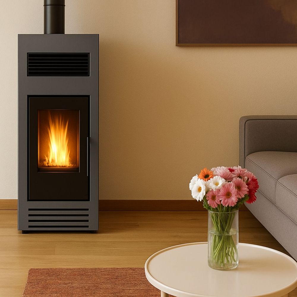 Pellet stove Mytherm Angela TA 10 PRO grey, 10kW