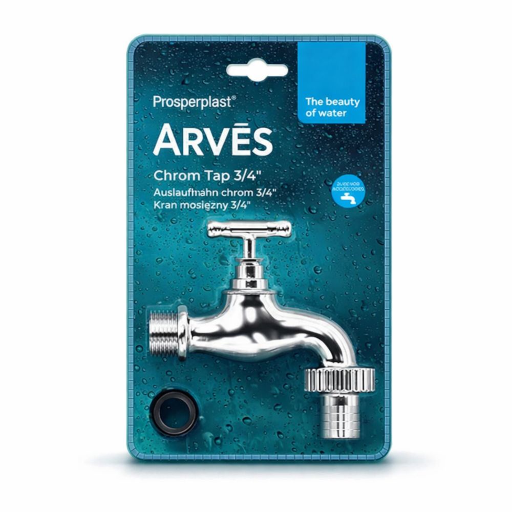 Χρωμιωμένη Βρύση 3/4″ HydroMoby για Δεξαμενές Συλλογής Βρόχινου Νερού