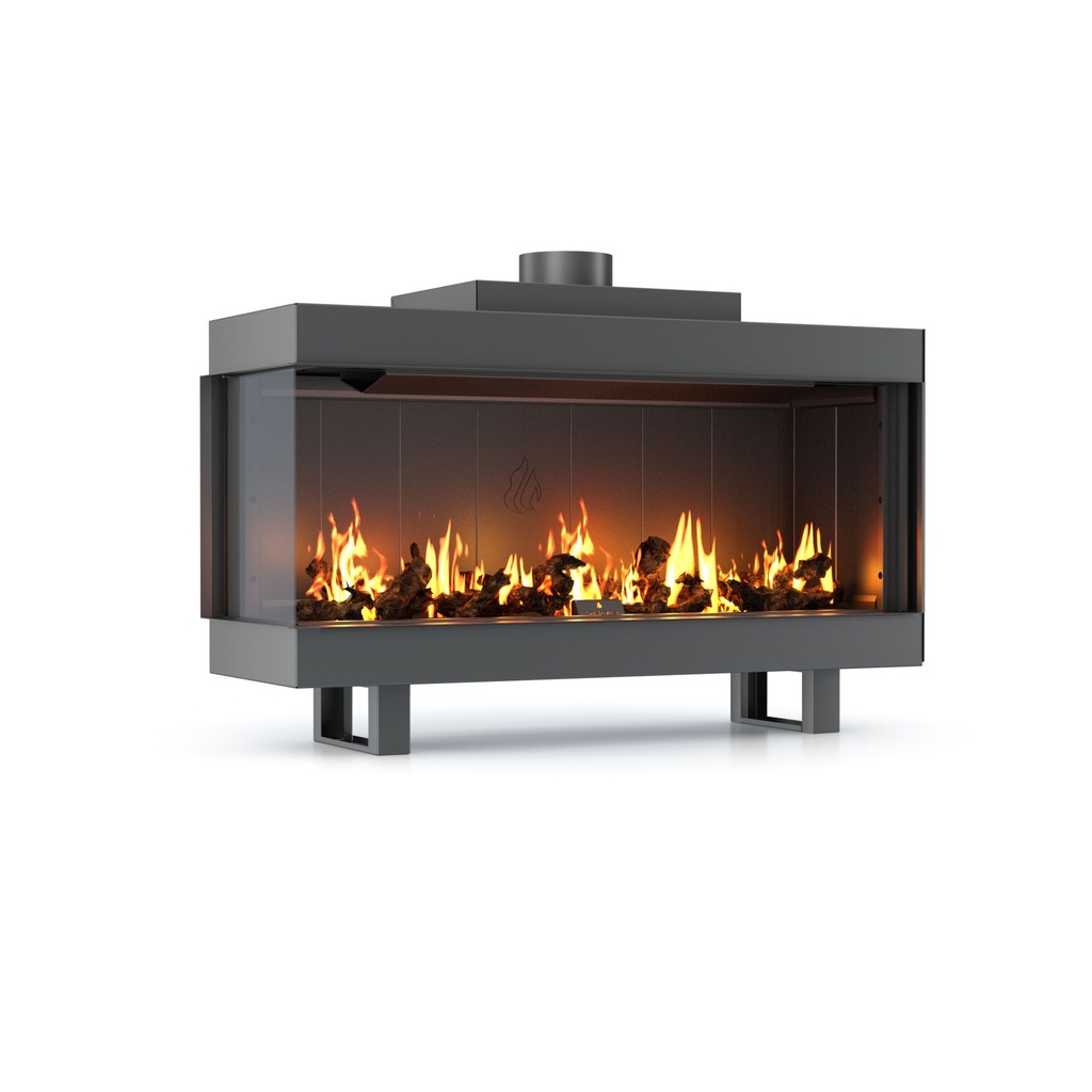 Built-in gas fireplace Balkan Energy GAS CORNER 70, 7.8kW