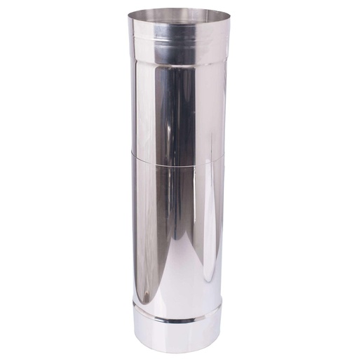 [05.417.047] Telescopic flue pipe, Stainless steel AISI 304, Straight, Length 30 - 50cm, Φ130
