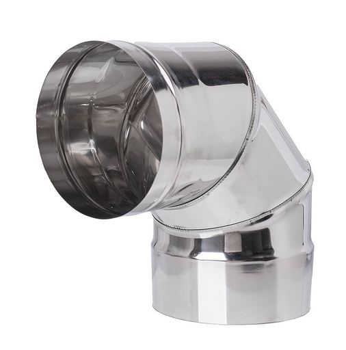 [05.419.014] Stove pipe elbow 90°, Stainless steel AISI 304, Φ100