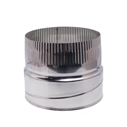[05.423.034] Adaptor for flexible flue, Stainless steel AISI 304, Male, Ф200