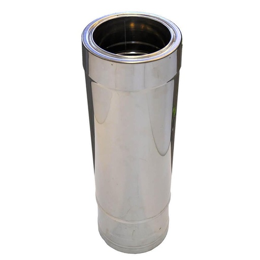 [05.418.039] Burlan liniar telescopic, Perete dublu, Inox AISI 304, Drept, Izolat, Lungime 51 - 90cm, Φ80-130 - Φ300-350