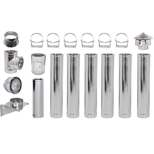 [05.420.056] Flue kit Stainless steel Insulated Ф200 (inner diameter), 7.7m