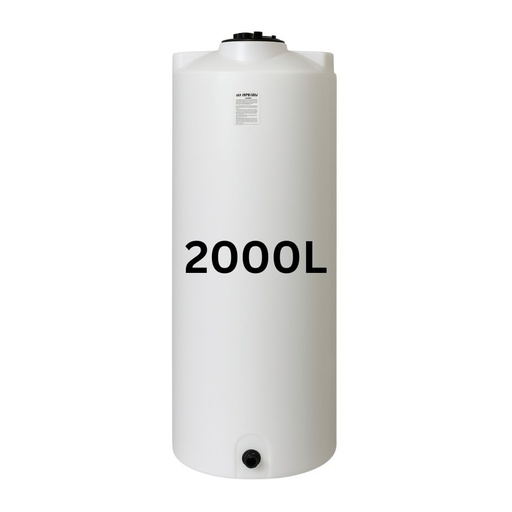 [07.359.082] Rezervor apă potabilă MAVIL, cilindric vertical 2000 L (alb)