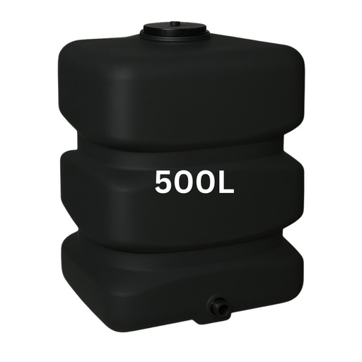 [07.359.086] Rezervor apă potabilă MAVIL, dreptunghiular vertical 500 L (negru)