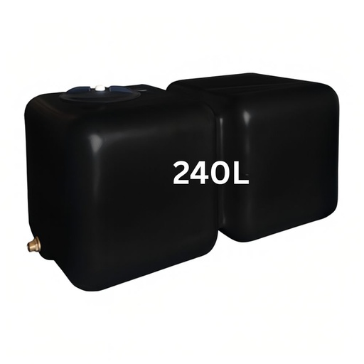 [07.359.201] Rezervor apă potabilă HydroMoby AQUA S12, orizontală 240 L (negru)