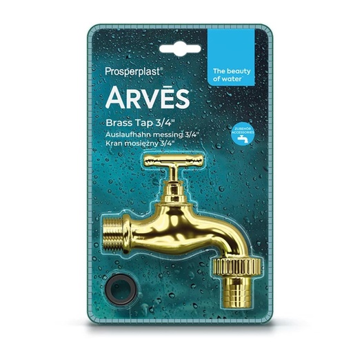 [07.359.259] Χρυσή Μπρούτζινη Βρύση 3/4″ HydroMoby για Δεξαμενές Βρόχινου Νερού